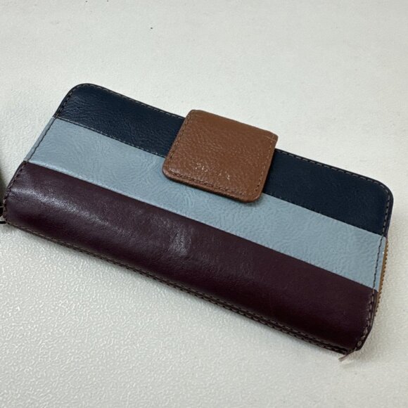 Fossil Womens Leather Wallet Multi Color Preowned - Picture 3 of 7